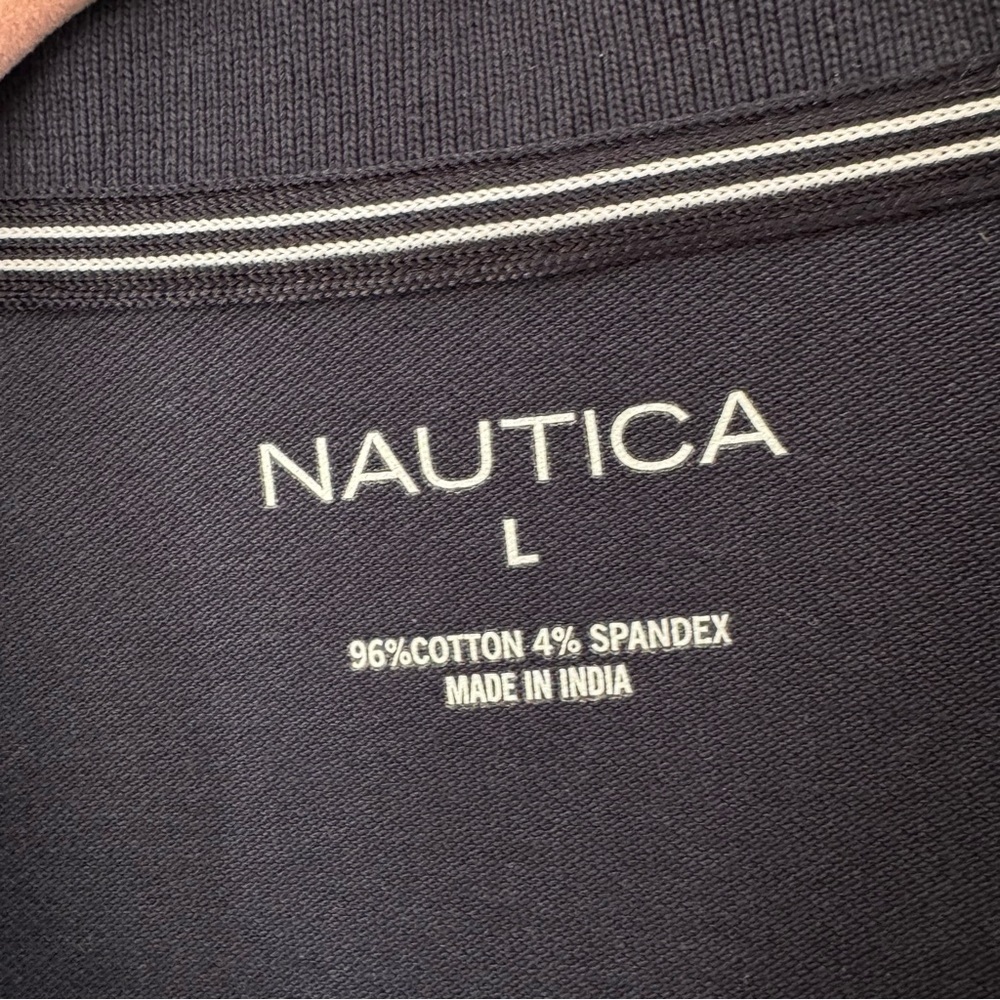 Nautica Navy Blue Short Sleeve Shirt Dress - Picture 4 of 5